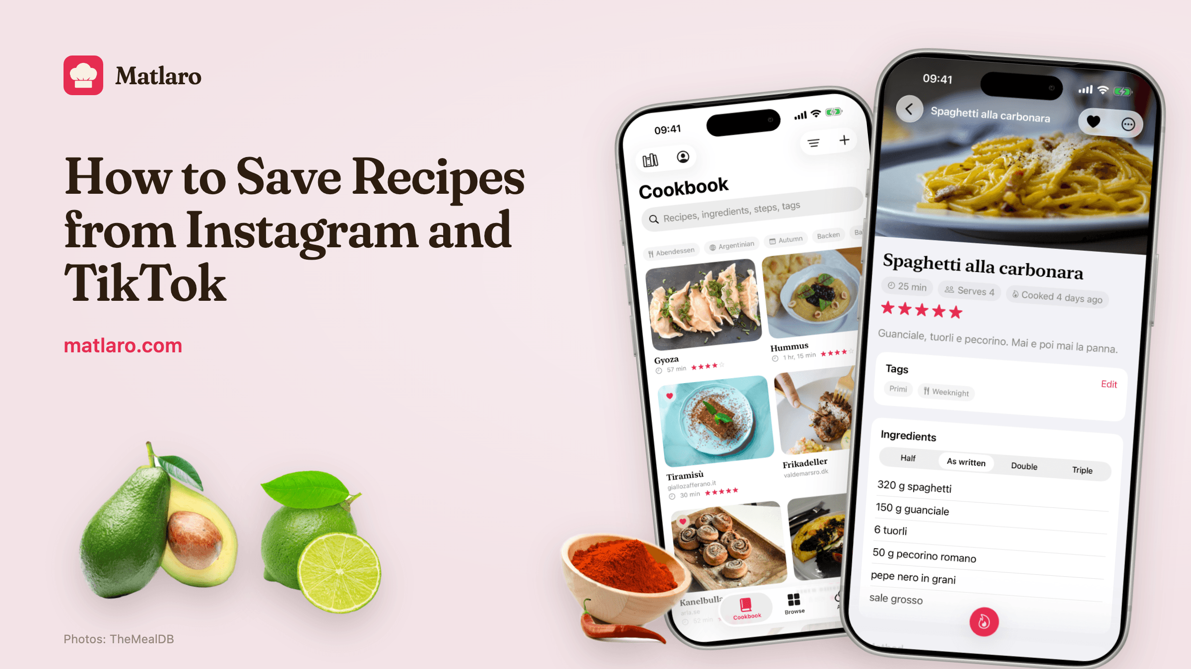 Save recipes from anywhere