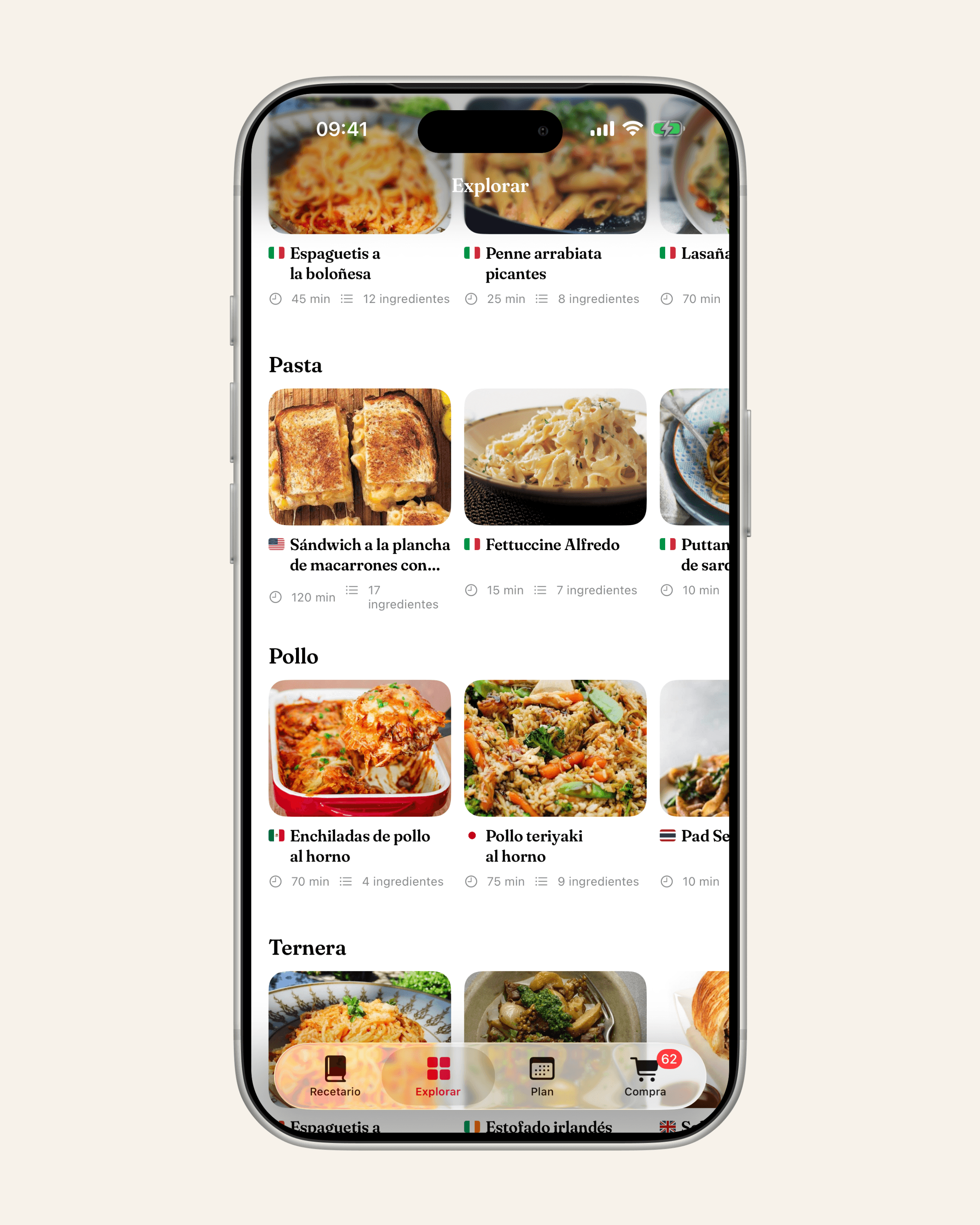 La estantería de pasta para explorar, cuando te falta una idea nueva. Fotos: TheMealDB