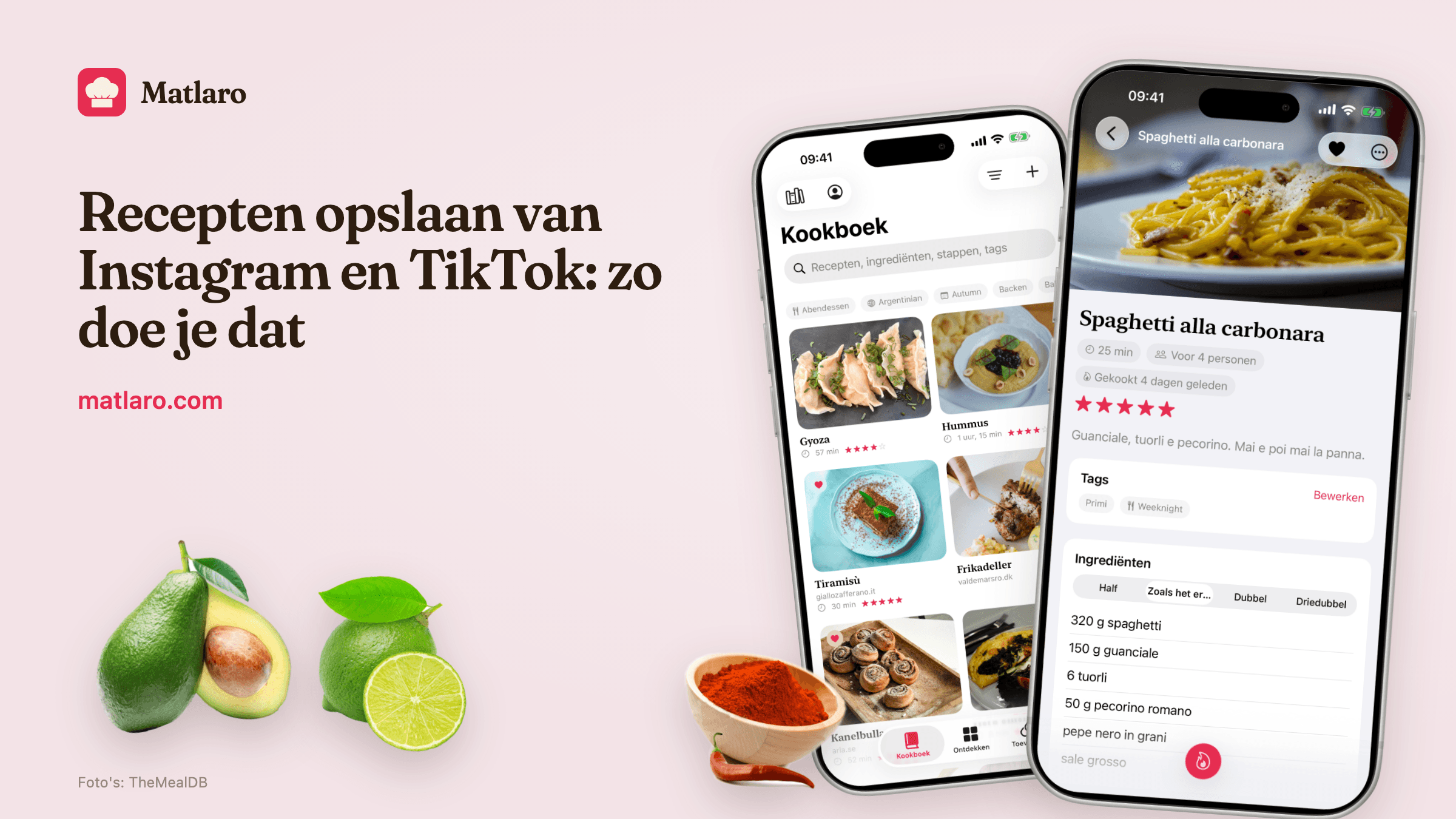 Recepten van overal bewaren