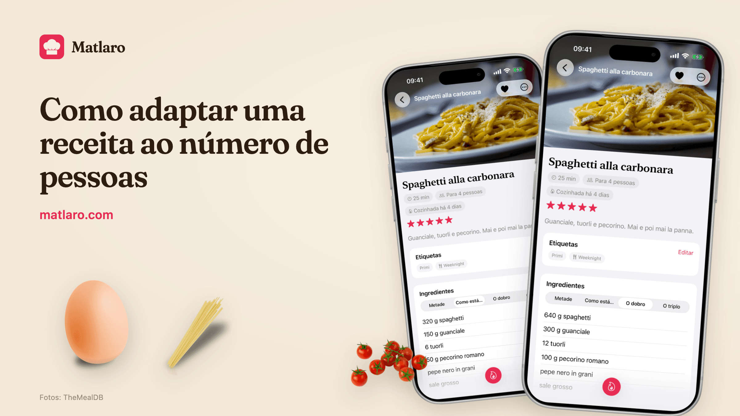 Uma receita guardada com os ingredientes e a preparação